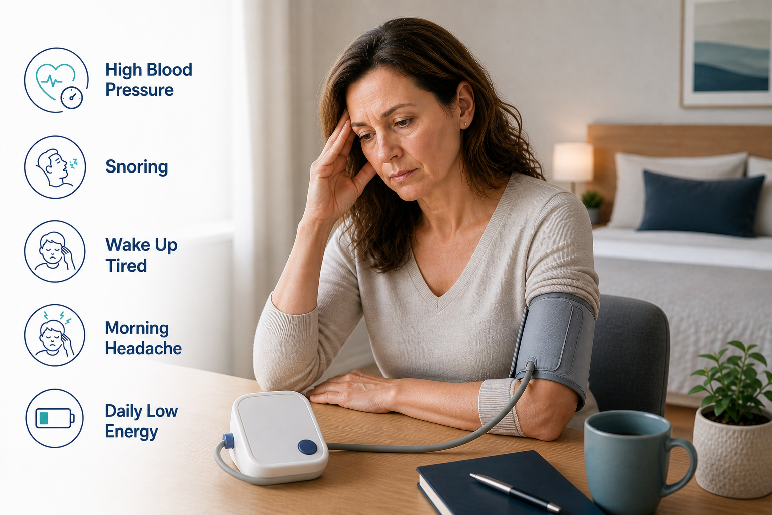 High blood pressure sleep apnea sleep test